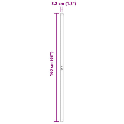 Palo della recinzione 2 pcs Verde Acciaio Verniciato a Polvere