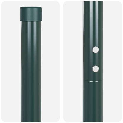 Palo della recinzione 12 pcs Verde Acciaio Verniciato a Polvere | homemem39