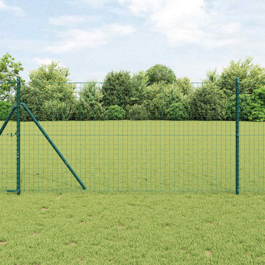 Palo della recinzione 2 pcs Verde Acciaio Verniciato a Polvere | homemem39
