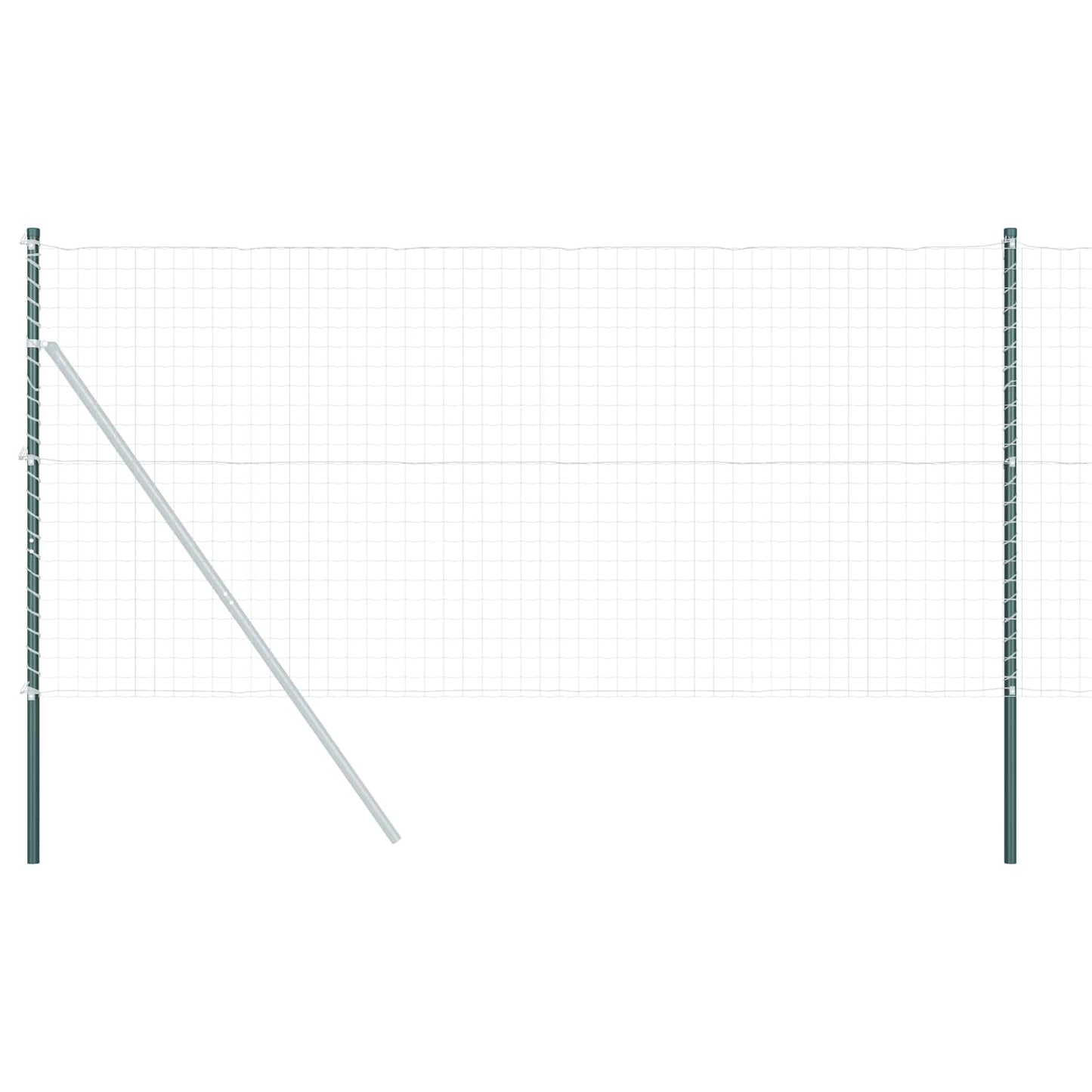Palo della recinzione 2 pcs Verde Acciaio Verniciato a Polvere | homemem39
