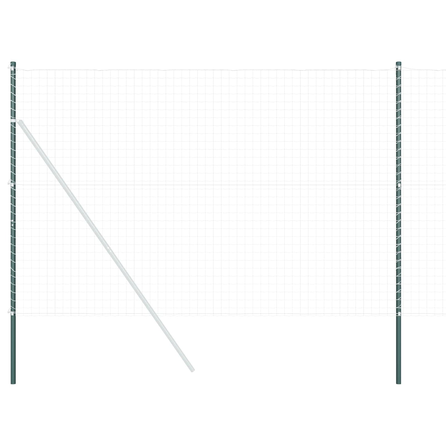 Palo della recinzione 2 pcs Verde Acciaio Verniciato a Polvere