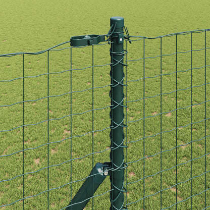 Palo della recinzione 2 pcs Verde Acciaio Verniciato a Polvere | homemem39