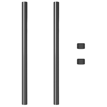 Palo della recinzione 2 pcs Grigio 80 cm