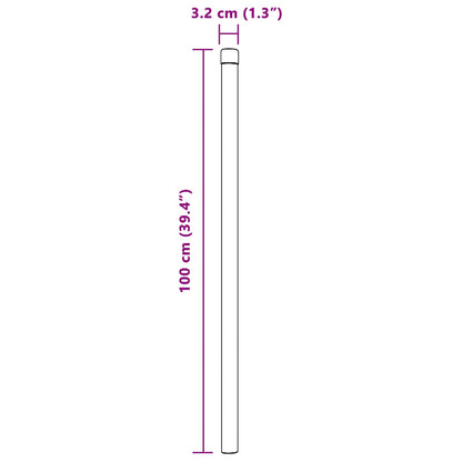 Palo della recinzione 12 pcs Grigio 100 cm | homemem39