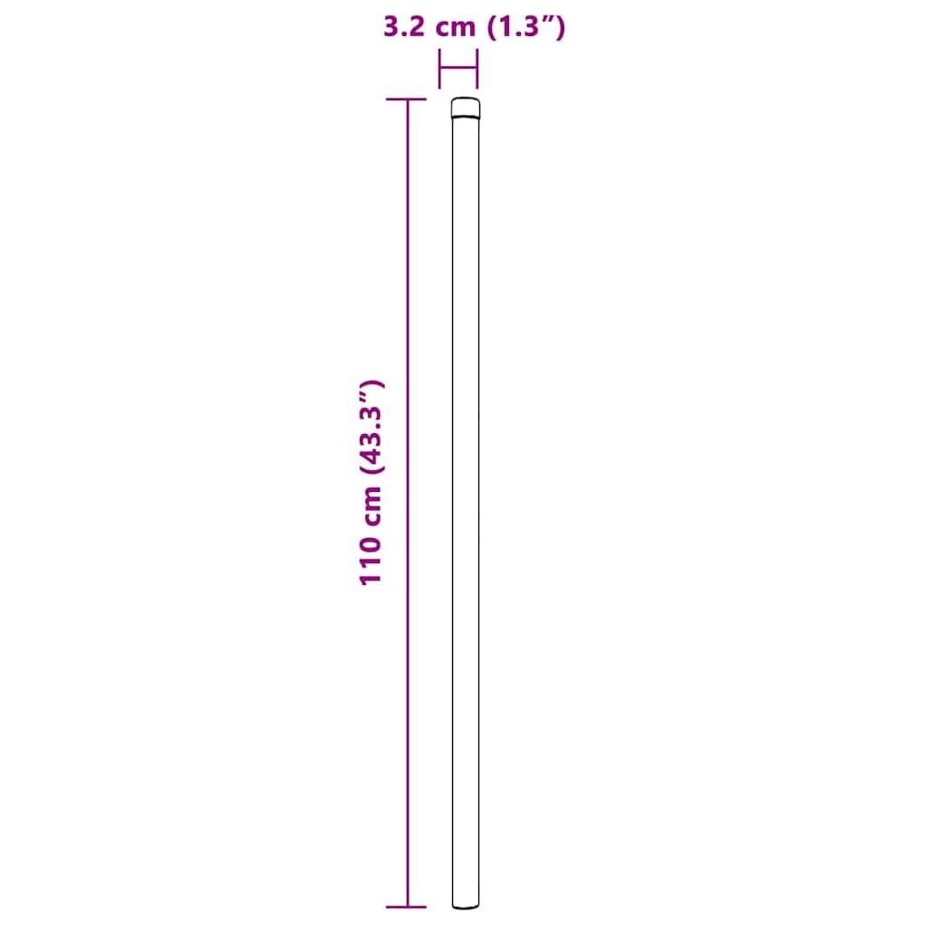 Palo della recinzione 12 pcs Grigio 110 cm | homemem39
