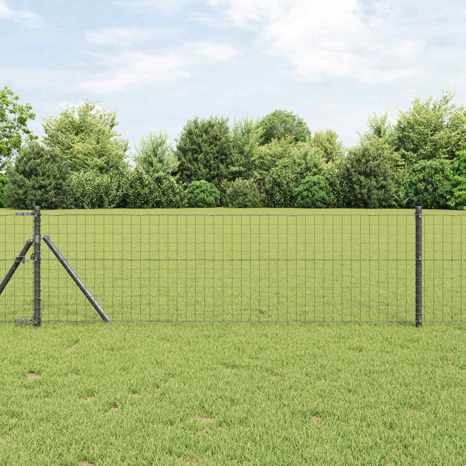 Palo della recinzione 12 pcs Grigio 120 cm | homemem39