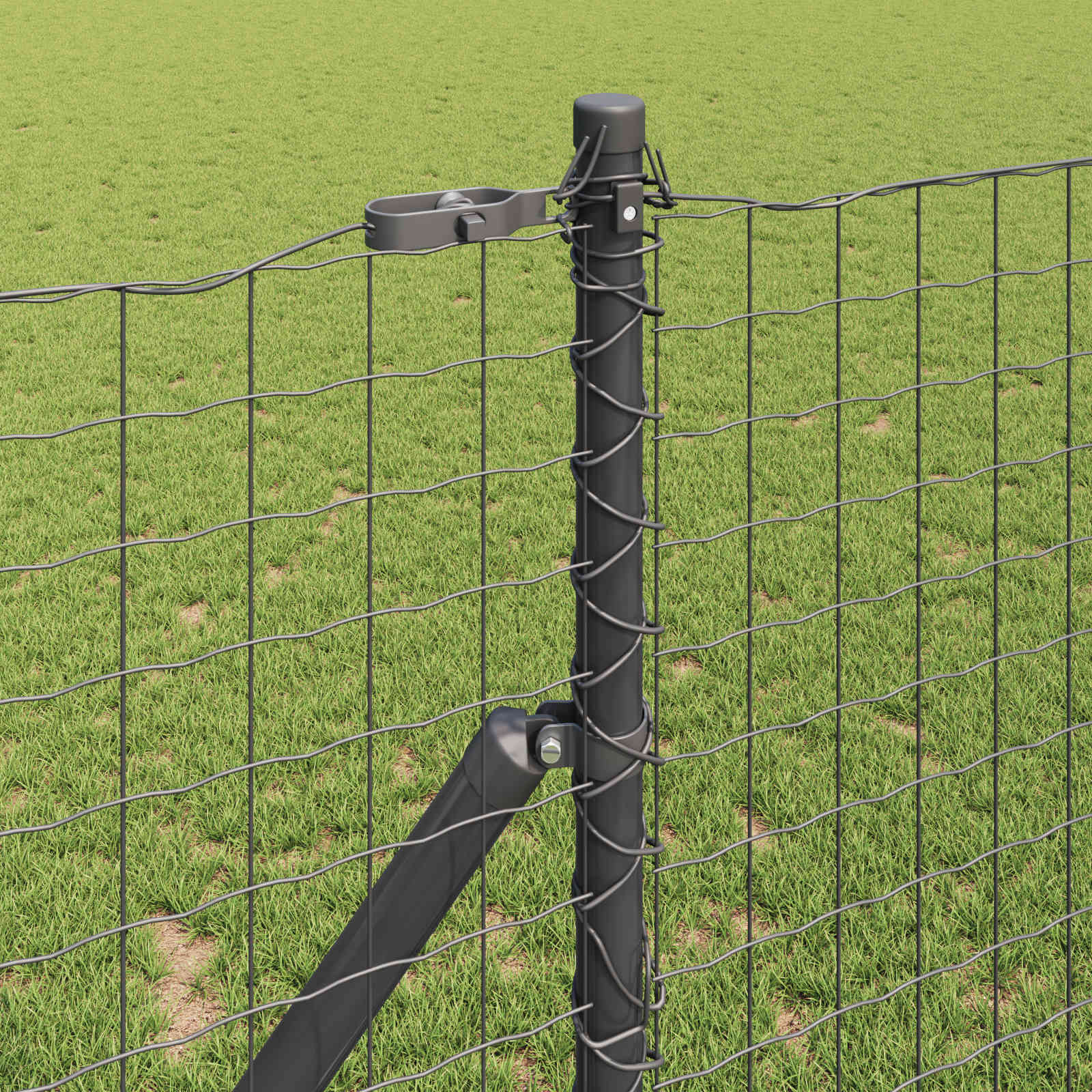 Palo della recinzione 12 pcs Grigio | homemem39