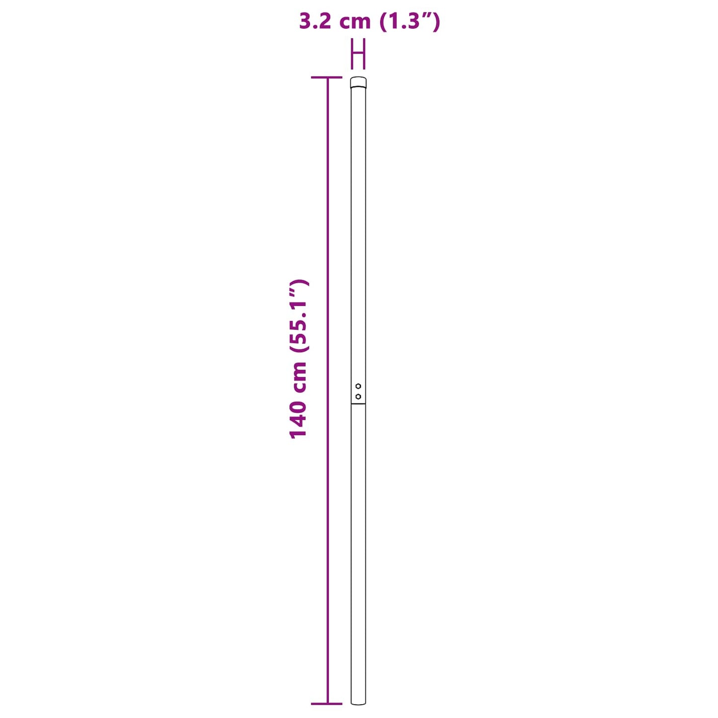 Palo della recinzione 2 pcs Grigio Acciaio Verniciato a Polvere | homemem39
