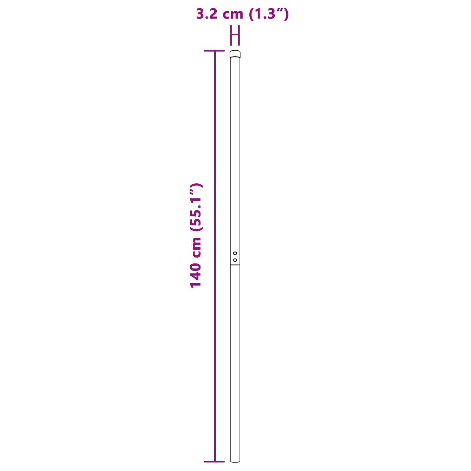 Palo della recinzione 2 pcs Grigio Acciaio Verniciato a Polvere | homemem39