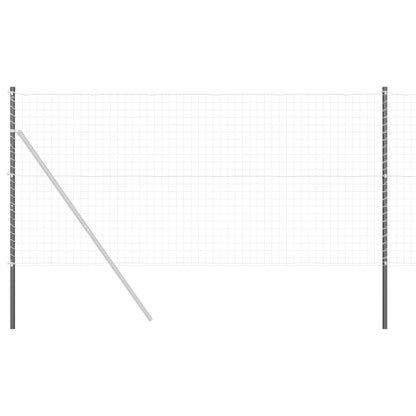 Palo della recinzione 2 pcs Grigio Acciaio Verniciato a Polvere | homemem39