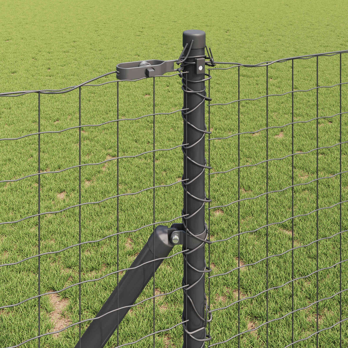 Palo della recinzione 12 pcs Grigio
