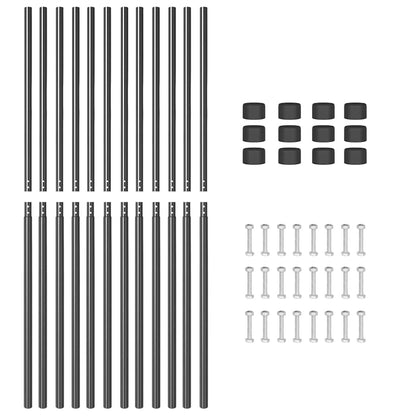 Palo della recinzione 12 pcs Grigio