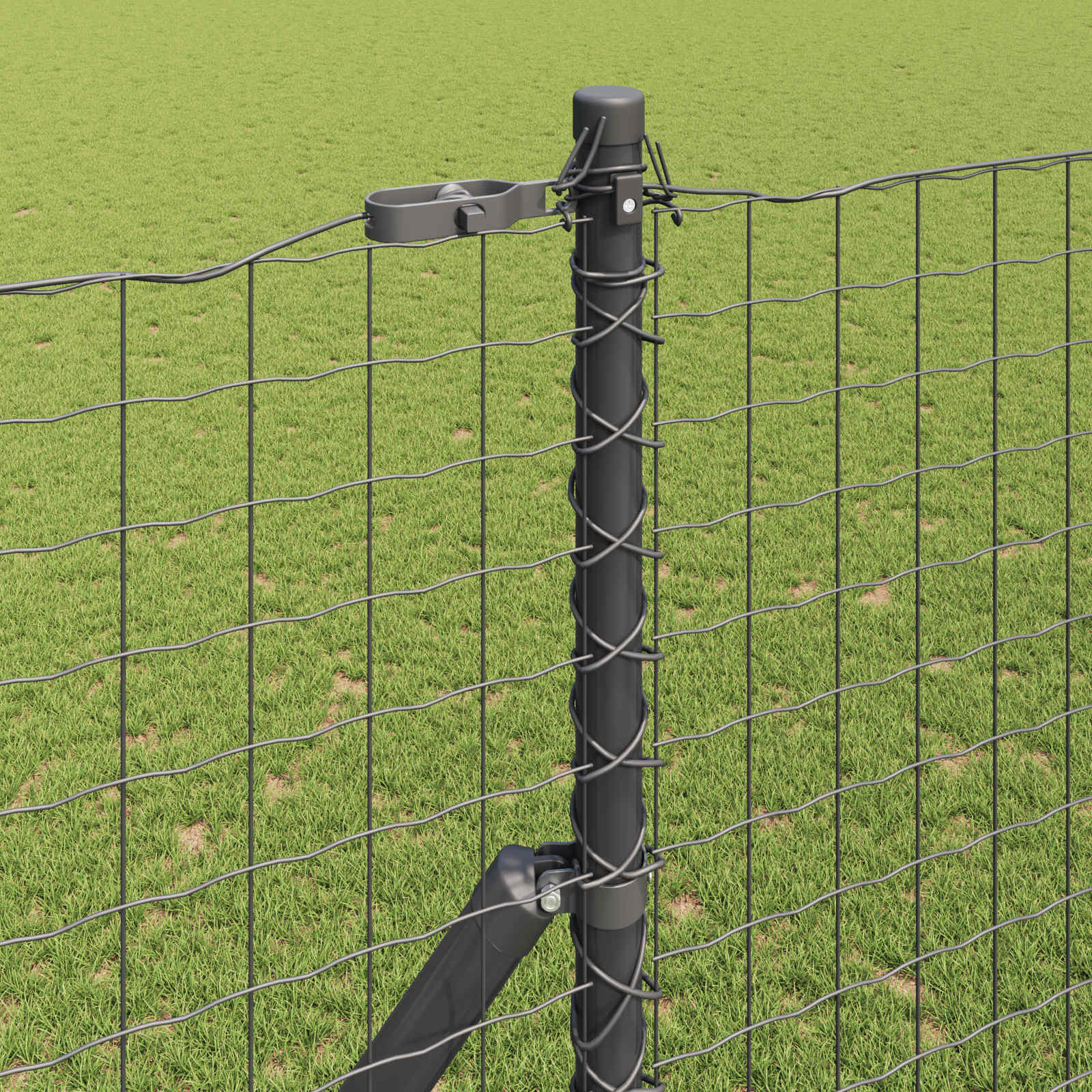 Palo della recinzione 12 pcs Grigio | homemem39