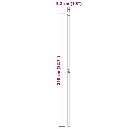 Palo della recinzione 12 pcs Grigio | homemem39