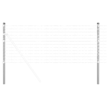 Palo della recinzione 2 pcs Argento 60 cm