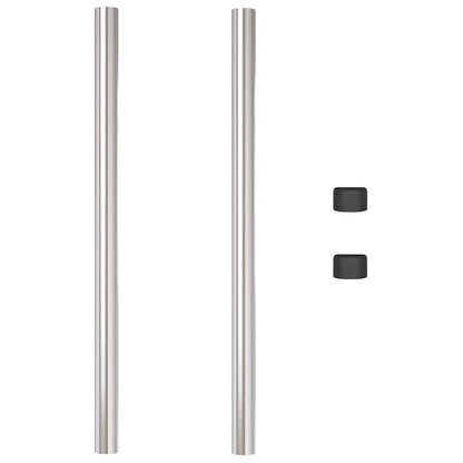Palo della recinzione 2 pcs Argento 90 cm