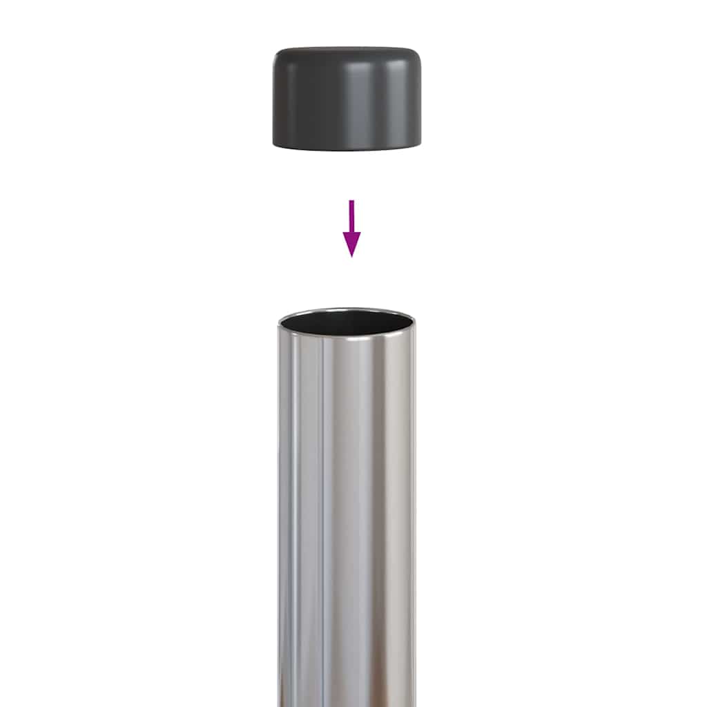 Palo della recinzione 2 pcs Argento 90 cm
