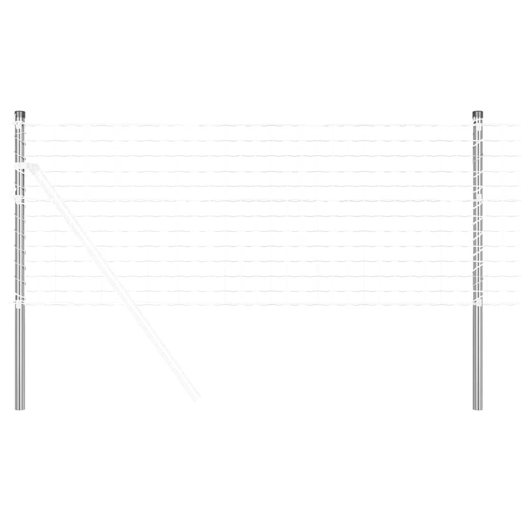 Palo della recinzione 12 pcs Argento 90 cm
