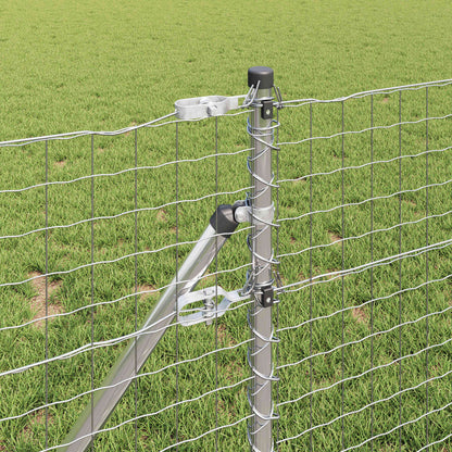 Palo della recinzione 2 pcs Argento 100 cm
