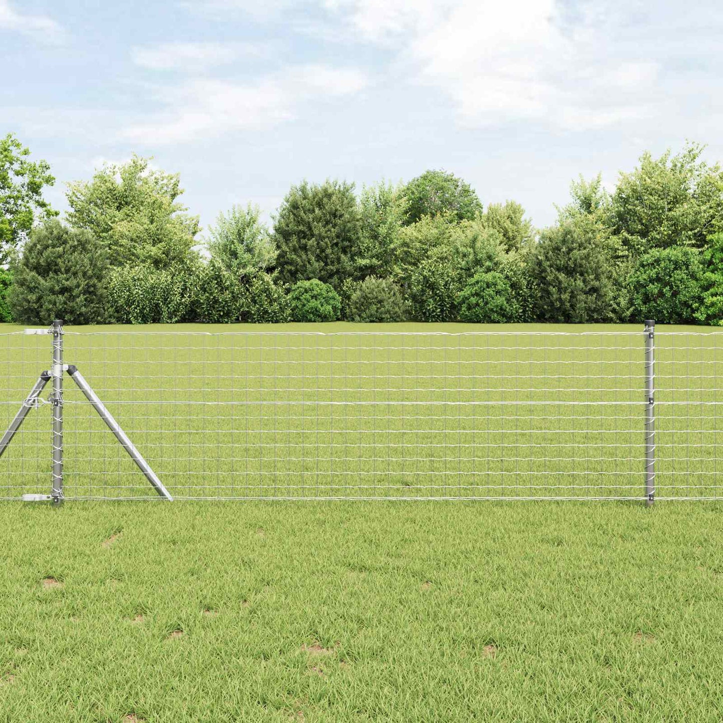 Palo della recinzione 2 pcs Argento 110 cm