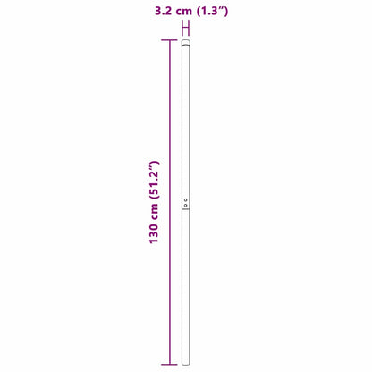 Palo della recinzione 2 pcs Argento | homemem39