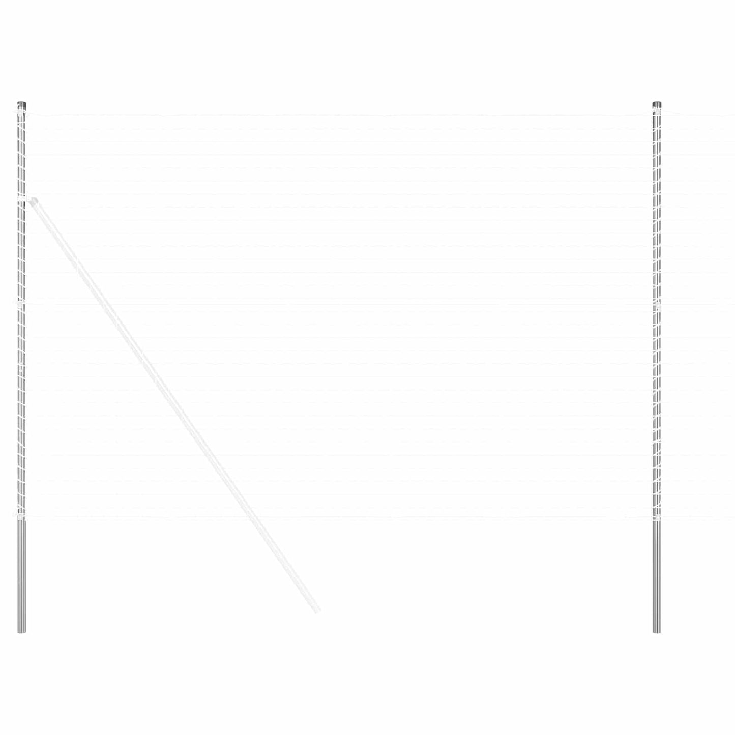 Palo della recinzione 2 pcs Argento