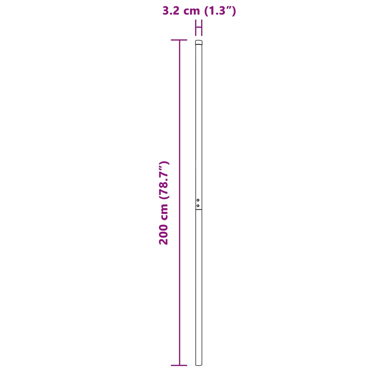 Palo della recinzione 2 pcs Argento