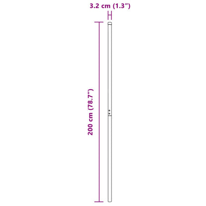 Palo della recinzione 2 pcs Argento