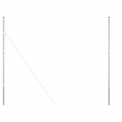 Palo della recinzione 2 pcs Argento