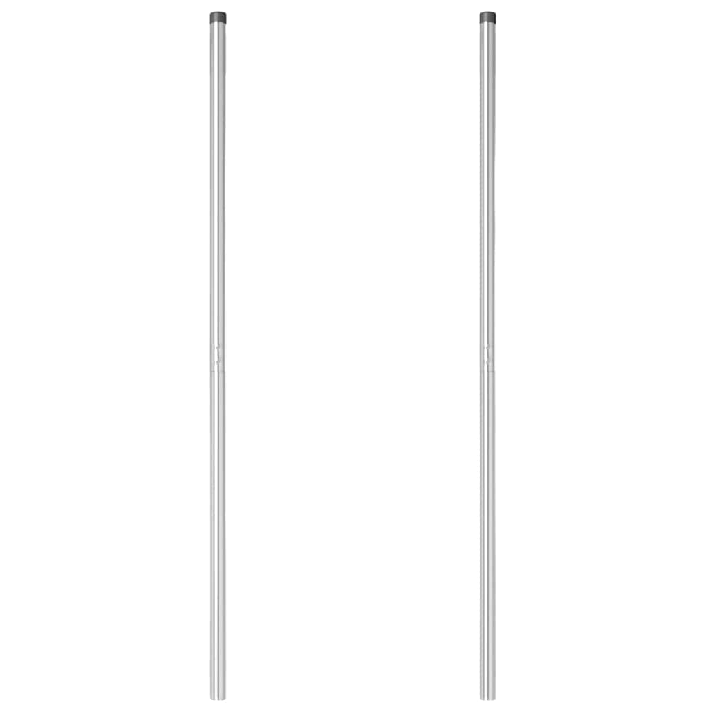 Palo della recinzione 2 pcs Argento