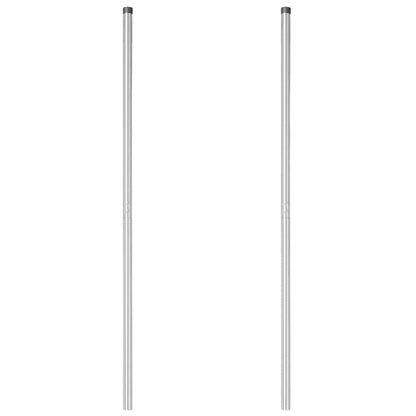 Palo della recinzione 2 pcs Argento