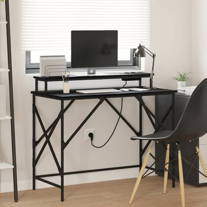 Scrivania Rovere Nero 100 x 50 x 86,5 cm Legno multistrato