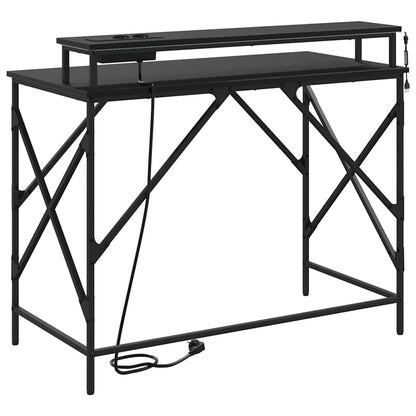 Scrivania Rovere Nero 100 x 50 x 86,5 cm Legno multistrato | homemem39