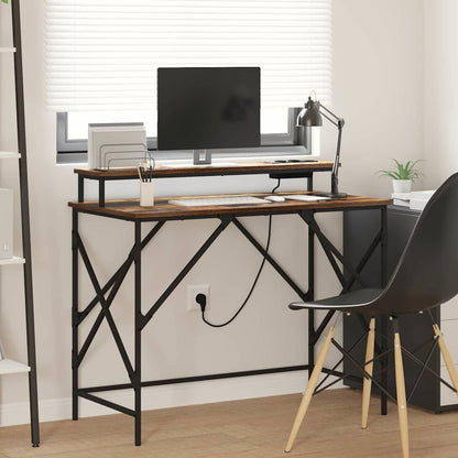 Scrivania Rovere fumé 100 x 50 x 86,5 cm Legno multistrato | homemem39