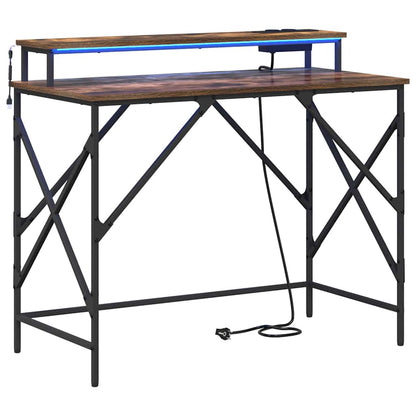 Scrivania Rovere fumé 100 x 50 x 86,5 cm Legno multistrato | homemem39