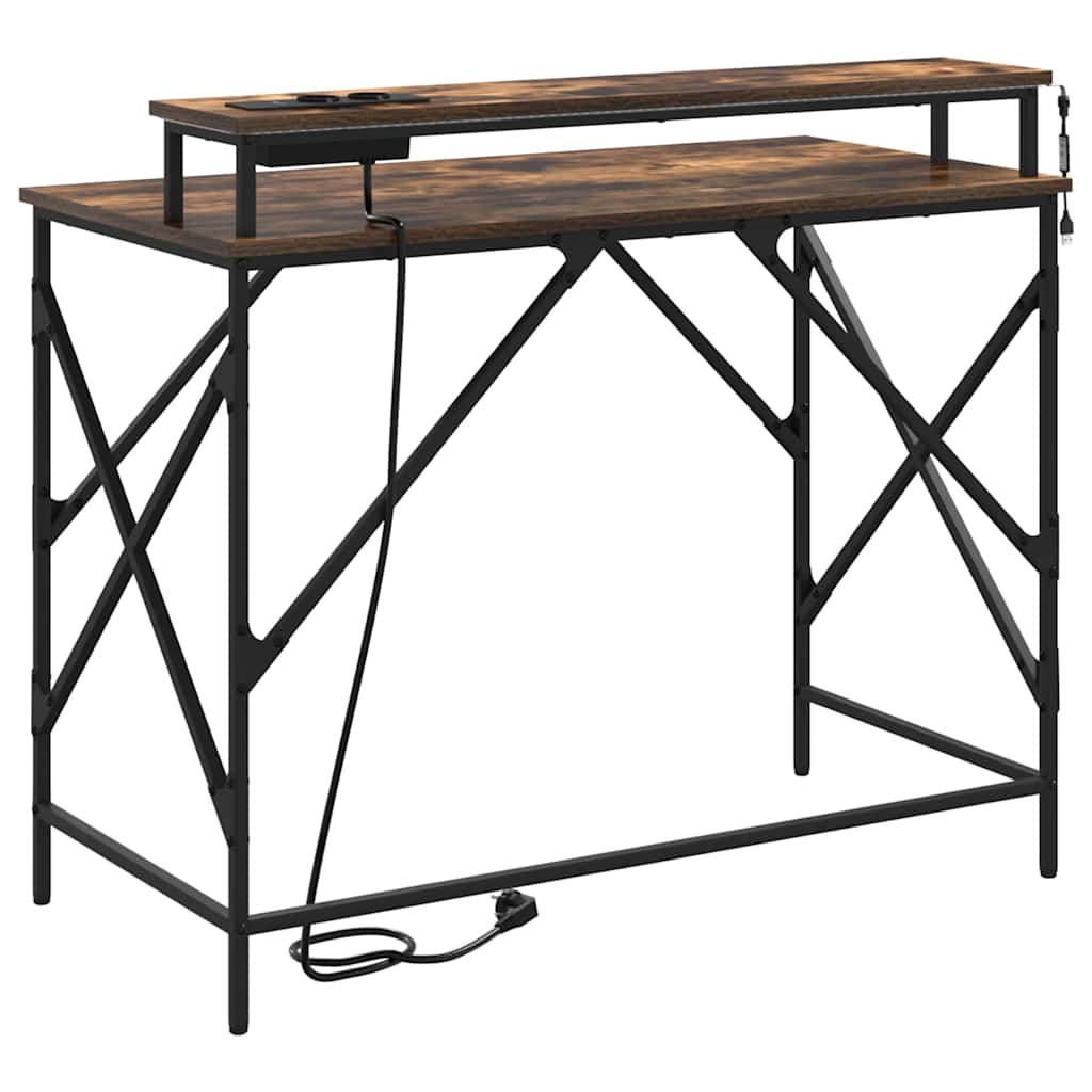 Scrivania Rovere fumé 100 x 50 x 86,5 cm Legno multistrato | homemem39