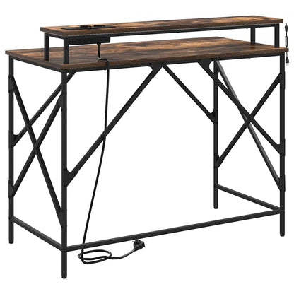 Scrivania Rovere fumé 100 x 50 x 86,5 cm Legno multistrato | homemem39
