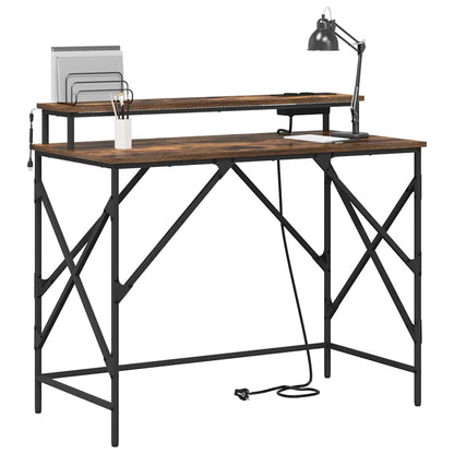 Scrivania Rovere fumé 100 x 50 x 86,5 cm Legno multistrato
