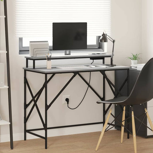 Scrivania Grigio Sonoma 100 x 50 x 86,5 cm Legno multistrato | homemem39