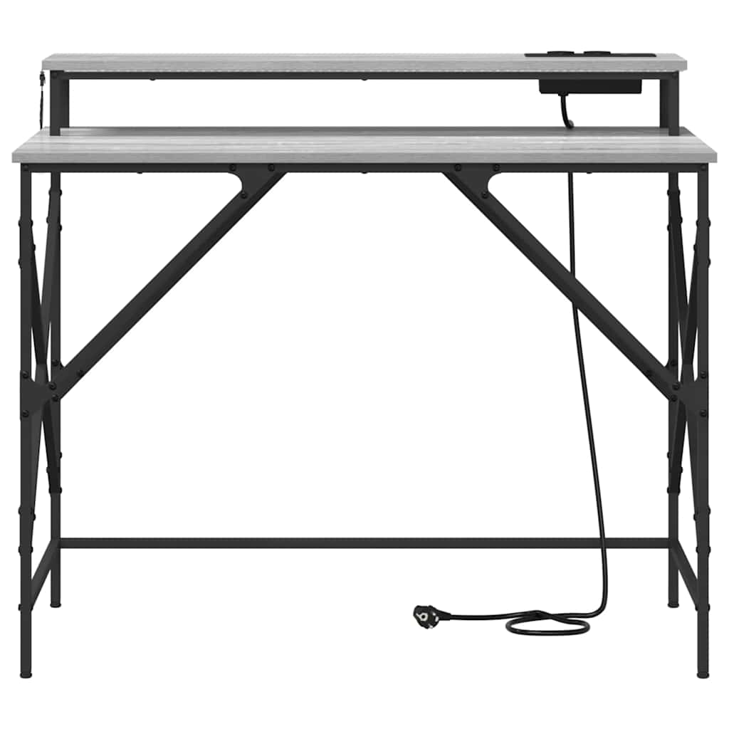 Scrivania Grigio Sonoma 100 x 50 x 86,5 cm Legno multistrato | homemem39