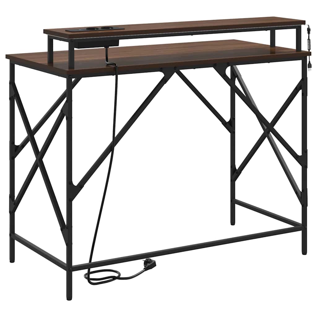 Scrivania Rovere Marrone 100 x 50 x 86,5 cm Legno multistrato | homemem39