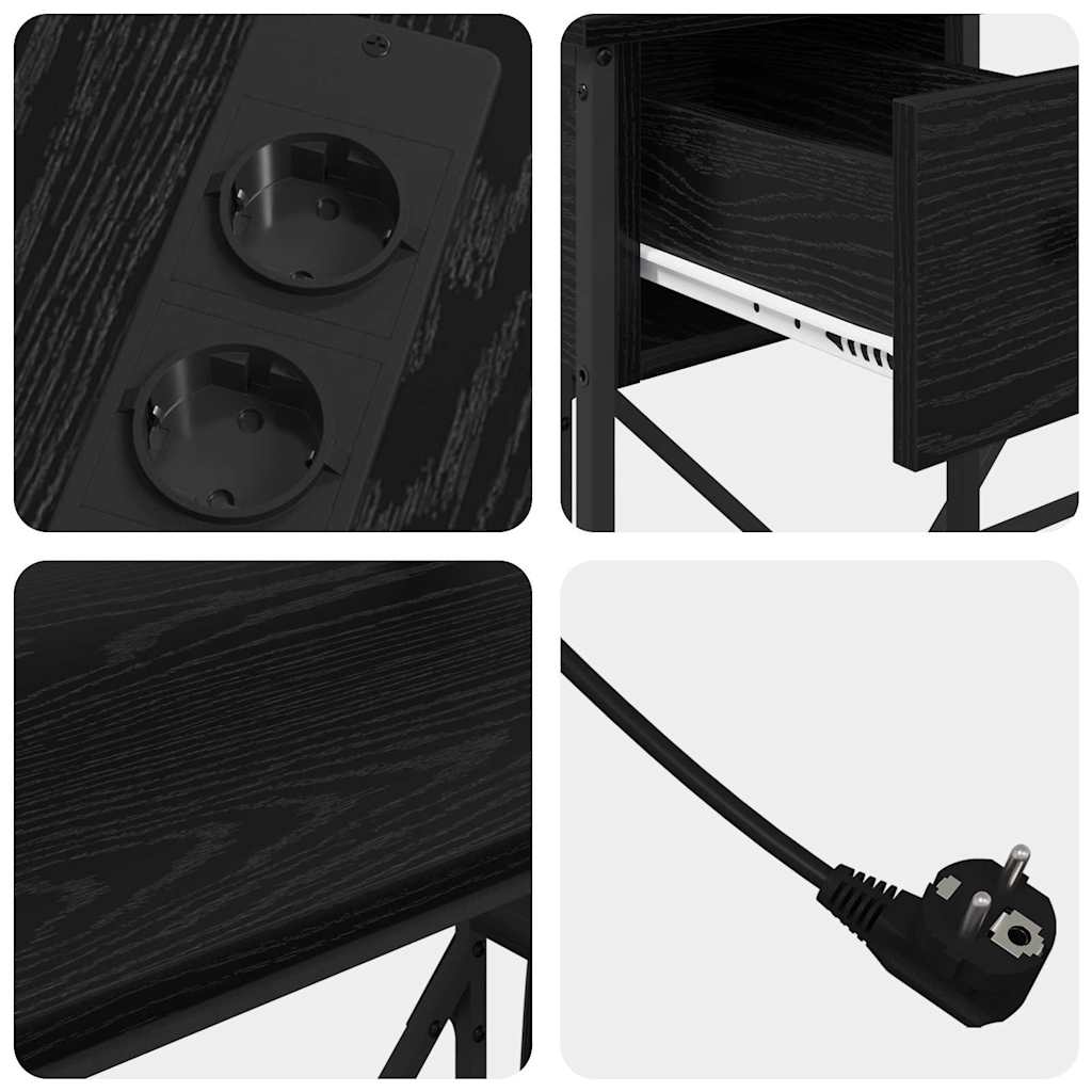 Scrivania Rovere Nero 120 x 79 x 86,5 cm Legno multistrato