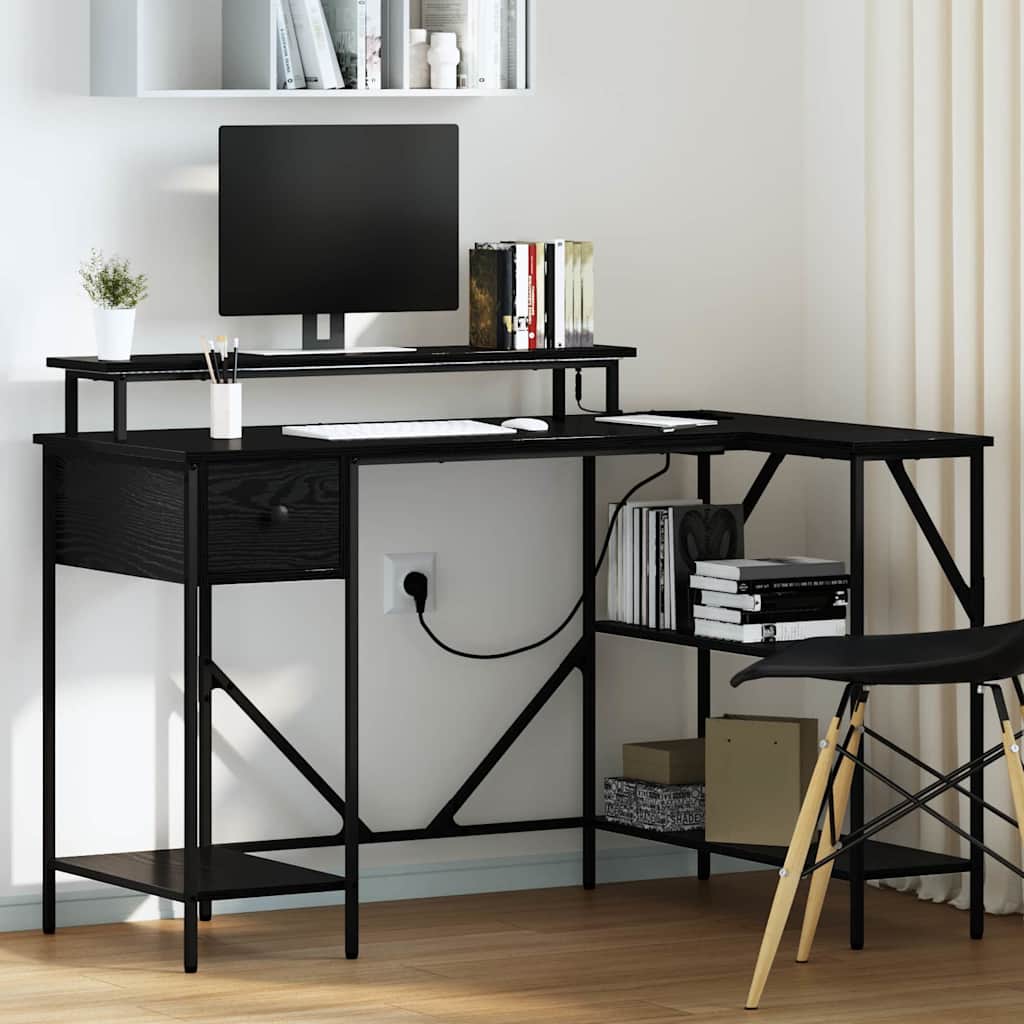 Scrivania Rovere Nero 120 x 79 x 86,5 cm Legno multistrato