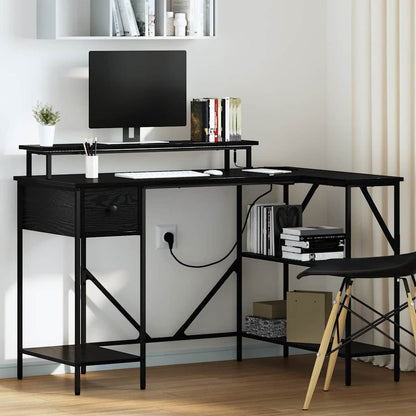 Scrivania Rovere Nero 120 x 79 x 86,5 cm Legno multistrato