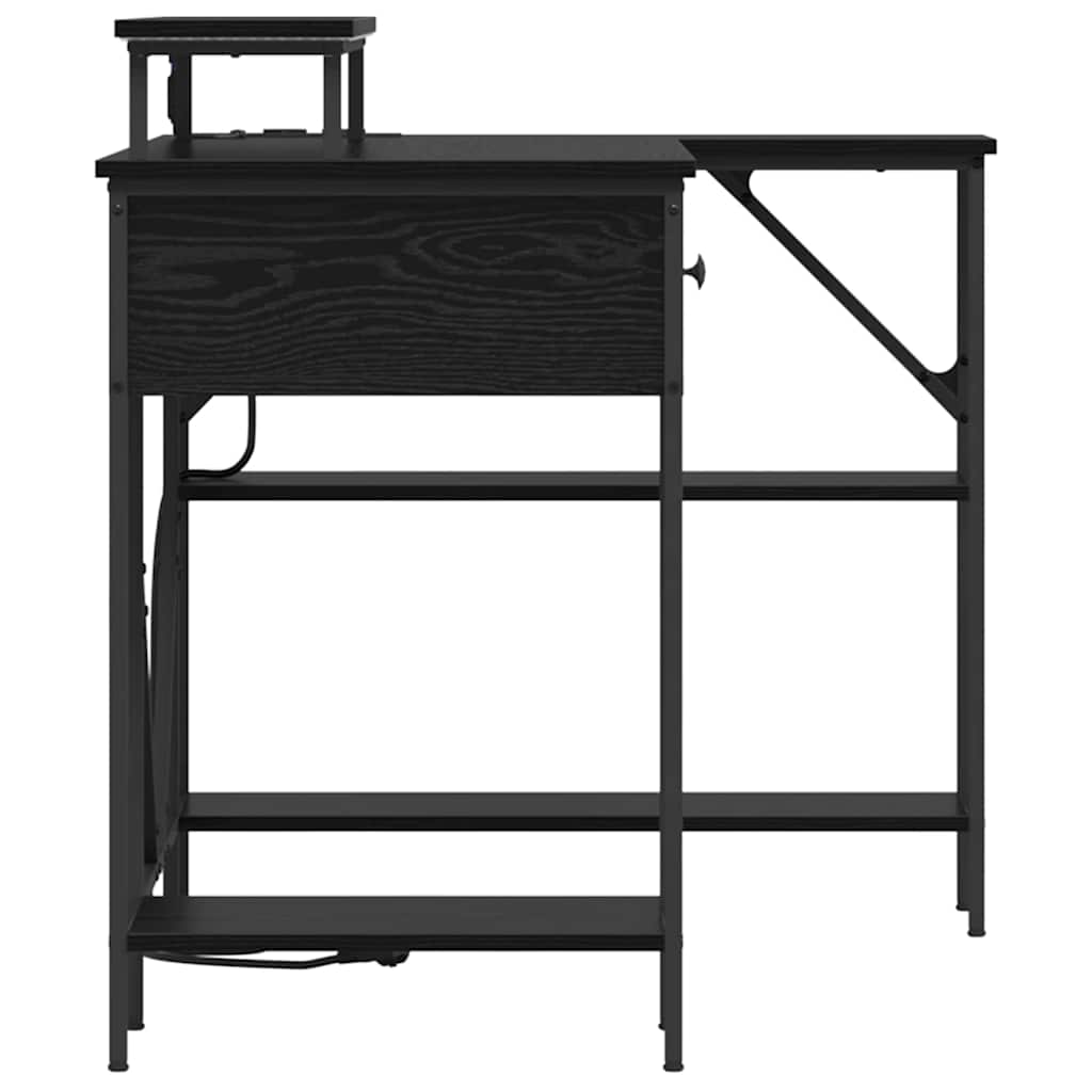 Scrivania Rovere Nero 120 x 79 x 86,5 cm Legno multistrato | homemem39