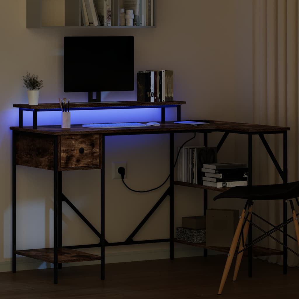 Scrivania Rovere fumé 120 x 79 x 86,5 cm Legno multistrato | homemem39