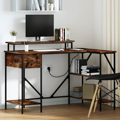 Scrivania Rovere fumé 120 x 79 x 86,5 cm Legno multistrato