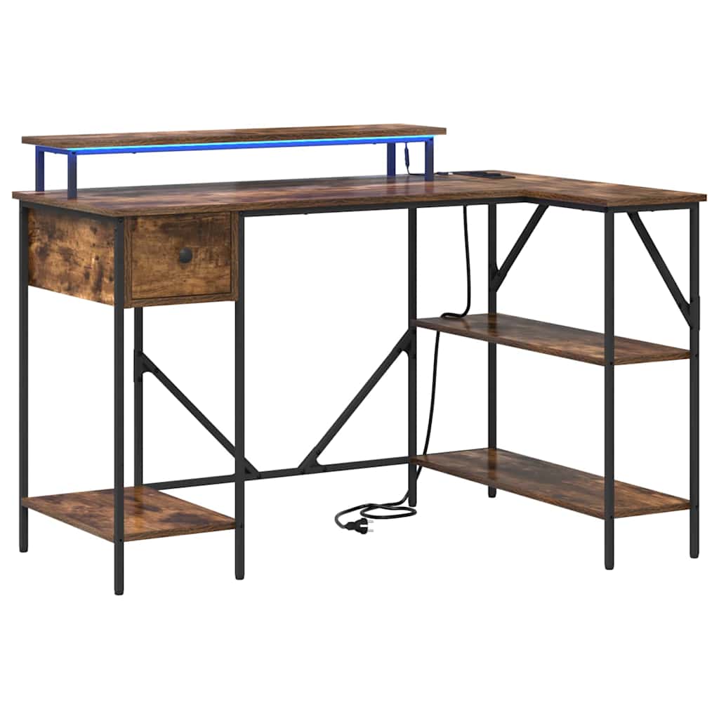 Scrivania Rovere fumé 120 x 79 x 86,5 cm Legno multistrato