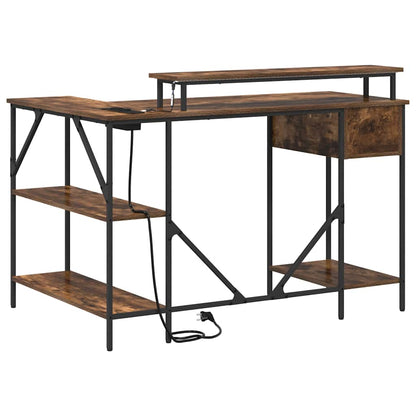 Scrivania Rovere fumé 120 x 79 x 86,5 cm Legno multistrato | homemem39