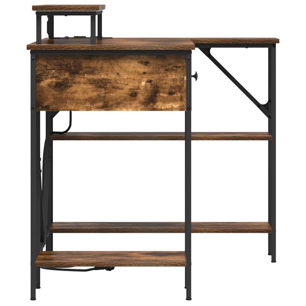 Scrivania Rovere fumé 120 x 79 x 86,5 cm Legno multistrato | homemem39
